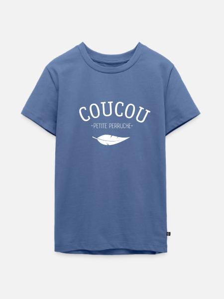 Kuckucksittich - Feder - Teenager Premium Bio T-Shirt - Taubenblau