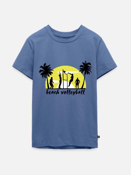 beach volleyball - Teenager Premium Bio T-Shirt - Taubenblau
