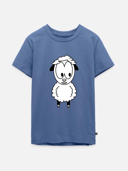 wolle - Teenager Premium Bio T-Shirt - Taubenblau