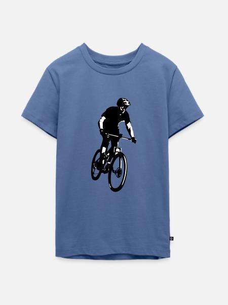 Mountainbiker, Mountainbiken - Teenager Premium Bio T-Shirt - Taubenblau