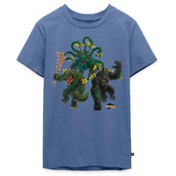 schleich® ELDRADOR® CREATURES Dschungel-Monster - Teenager Premium Bio T-Shirt - Taubenblau - Vorne - AI Model Teenager Male light (155cm)