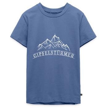 Gipfel - Teenager Premium Bio T-Shirt - Taubenblau - Vorne - AI Model Teenager Male light (155cm)