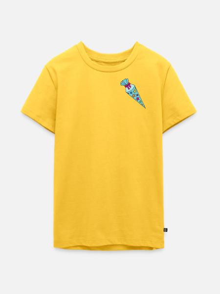 Zuckertüte Schultüte - Teenager Premium Bio T-Shirt - Sonnengelb