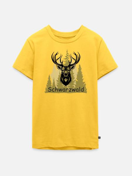 Schwarzwald - Teenager Premium Bio T-Shirt - Sonnengelb