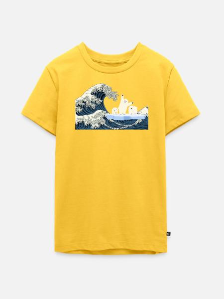 Help Eisbären T-Shirt - Teenager Premium Bio T-Shirt - Sonnengelb