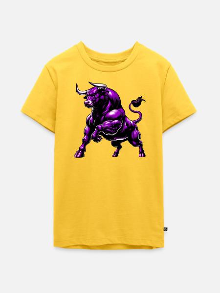 Stier - Teenager Premium Bio T-Shirt - Sonnengelb