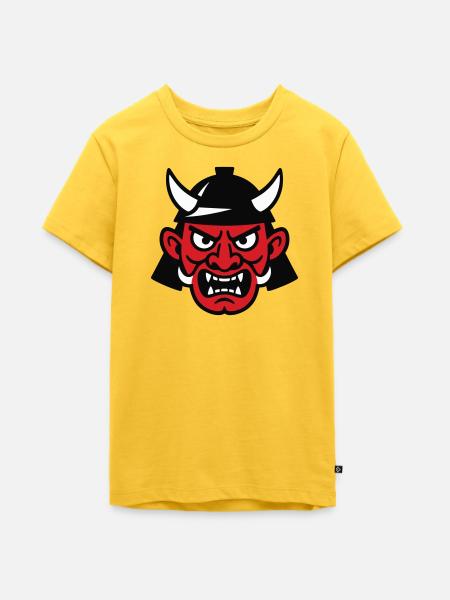 Samurai Devil - Teenager Premium Bio T-Shirt - Sonnengelb