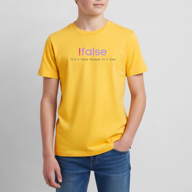 Ifalse Funny Coder Programming Pun Teenager Premium Organic T-Shirt