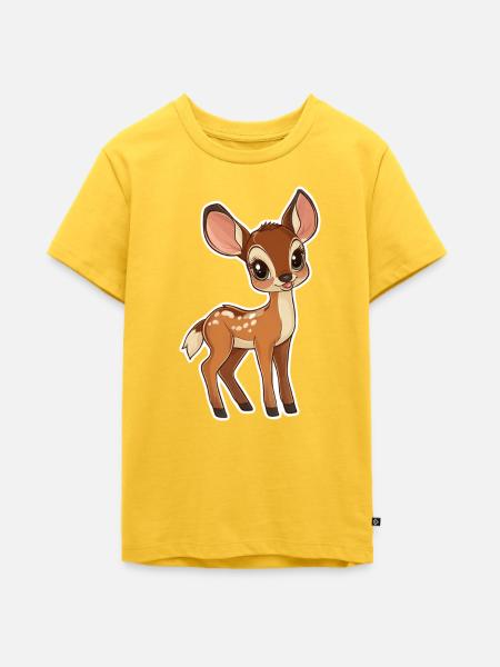 Reh - Teenager Premium Bio T-Shirt - Sonnengelb