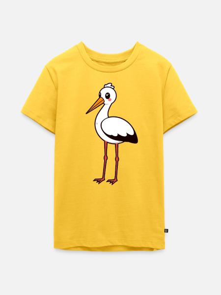 Storch - Teenager Premium Bio T-Shirt - Sonnengelb