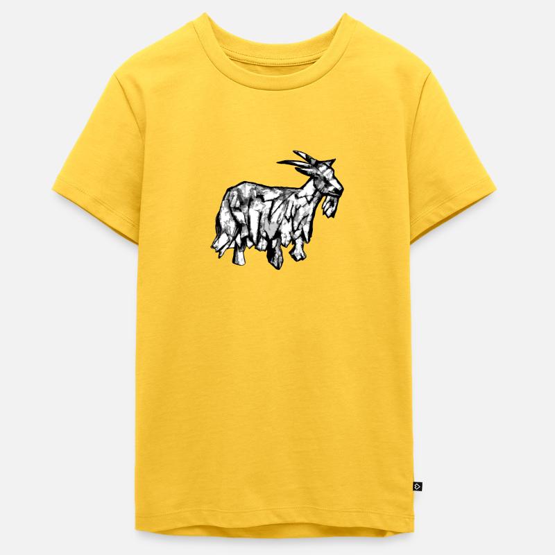 chèvre - T-shirt Premium bio Ado - jaune soleil