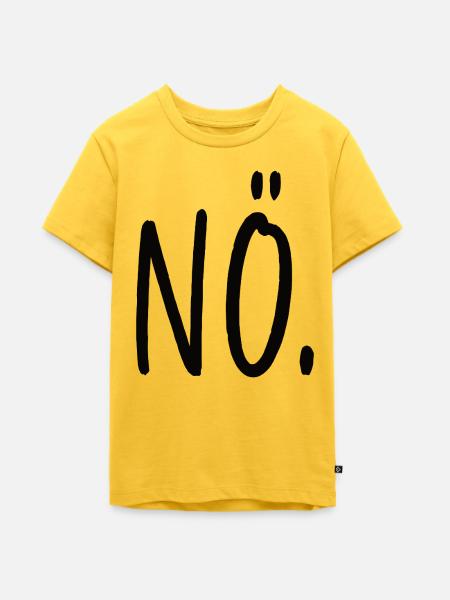 NÖ Statement Spruch - Teenager Premium Bio T-Shirt - Sonnengelb