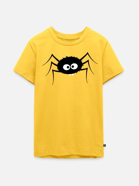 Spinne - Teenager Premium Bio T-Shirt - Sonnengelb