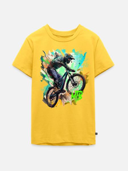 MTB-Fahrrad - Teenager Premium Bio T-Shirt - Sonnengelb