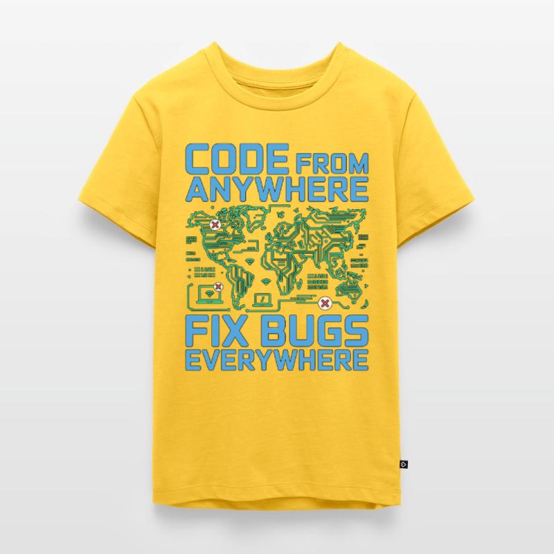Remote Developer Code From Anywhere Remote Tech Teenager Premium Organic T-Shirt
