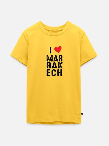 Ich liebe Marrakesch - Teenager Premium Bio T-Shirt - Sonnengelb