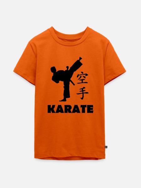 karate - Teenager Premium Bio T-Shirt - Orange 