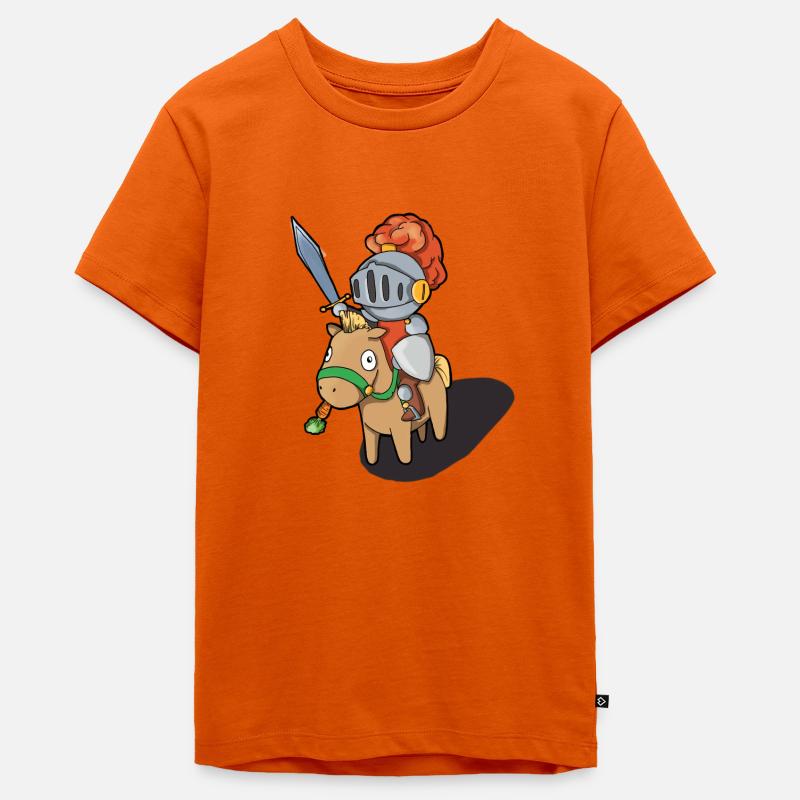 chevalier - T-shirt Premium bio Ado - orange 