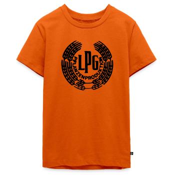 LPG Pflanzenproduktion - Teenager Premium Bio T-Shirt - Orange  - Vorne - AI Model Teenager Male light (155cm)