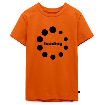 loading waiting thinking Beladung Preloader Tee - T-shirt Premium bio Ado - orange  - Devant - AI Model Teenager Male light (155cm)