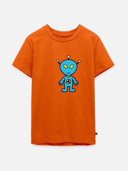 Außerirdischer - Teenager Premium Bio T-Shirt - Orange 