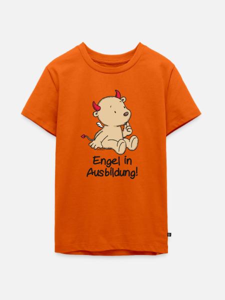 Engel_Teufel Ausbildung_schwarz - Teenager Premium Bio T-Shirt - Orange 