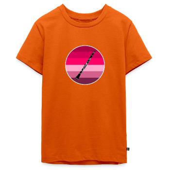 Klarinette - Teenager Premium Bio T-Shirt - Orange  - Vorne - AI Model Teenager Male light (155cm)