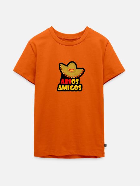Abios Amigos Abitur Spruch - Teenager Premium Bio T-Shirt - Orange