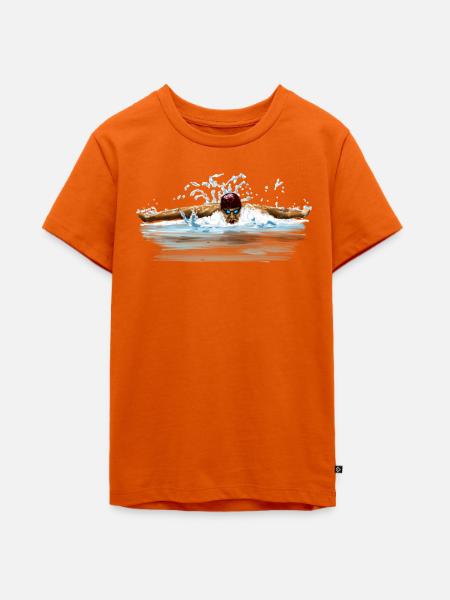 Schwimmer - Teenager Premium Bio T-Shirt - Orange