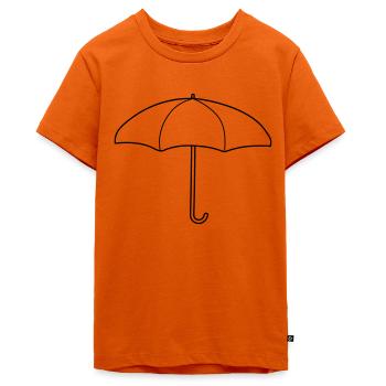 Design Red Umbrella - Teenager Premium Organic T-Shirt - orange  - Front - AI Model Teenager Male light (155cm)