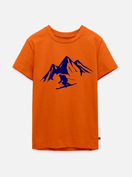ski berge - Teenager Premium Bio T-Shirt - Orange