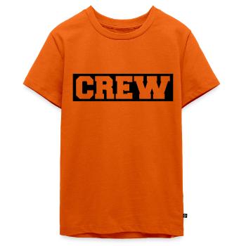 Crew - T-shirt Premium bio Ado - orange  - Devant - AI Model Teenager Male light (155cm)