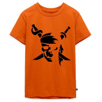 Pirate - Teenager Premium Bio T-Shirt - Orange  - Vorne - AI Model Teenager Male light (155cm)