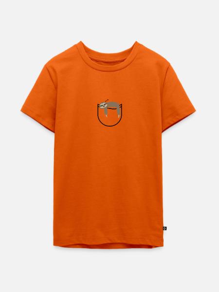 Paresseux de poche - T-shirt Premium bio Ado - orange 