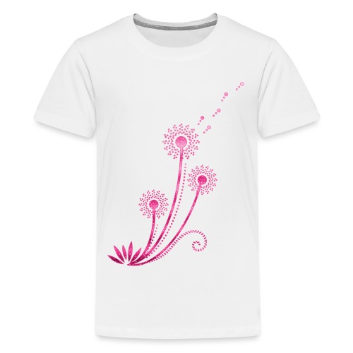 Pusteblume, Löwenzahn, Blumen, Blume, Frühling - Teenager Premium T-Shirt