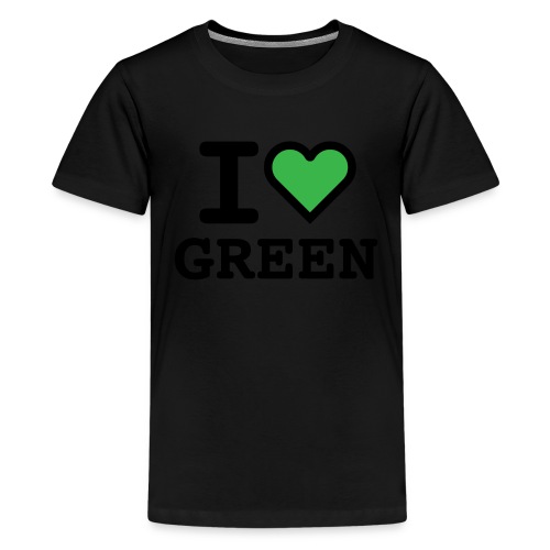 i-love-green-2.png - Maglietta Premium per ragazzi