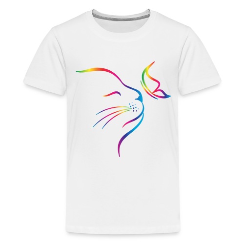 Vorschau: rainbow butterfly cat - Teenager Premium T-Shirt