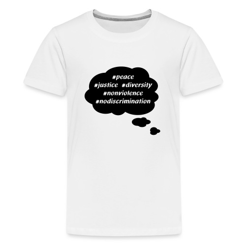 peace-justice_vereinfacht - Teenager Premium T-Shirt