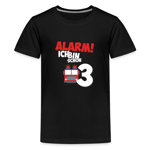 Feuerwehrauto 3. Geburtstag Jungen 3 Jahre - Teenager Premium T-Shirt