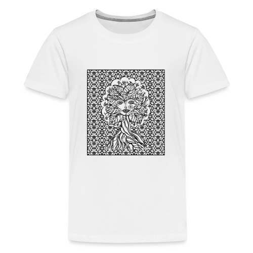 Baum Fee, Natur, Elfe, Frühling, Göttin, Blüten - Teenager Premium T-Shirt