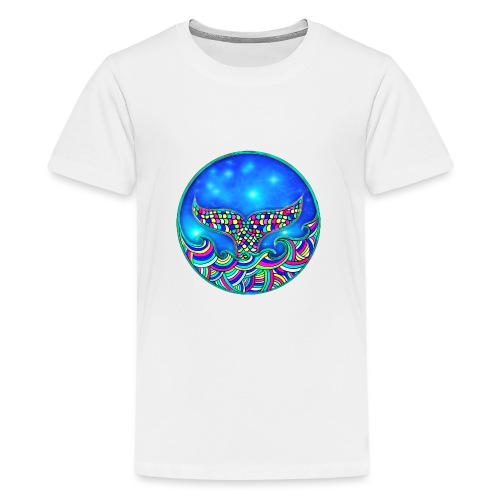 Meerjungfrau Flosse, Fisch, Wal, Fische, See, Wale - Teenager Premium T-Shirt