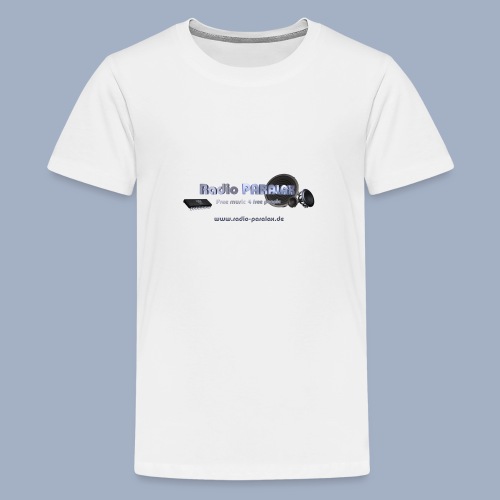 Radio PARALAX Facebook-Logo mit Webadresse - Teenager Premium T-Shirt