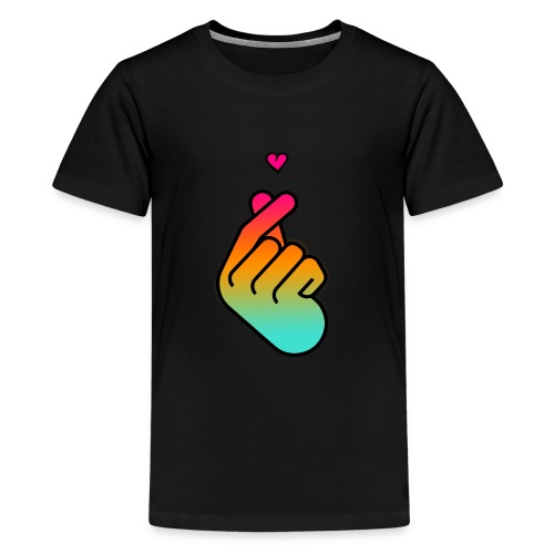 Kpop Cute Heart - Teenage Premium T-Shirt