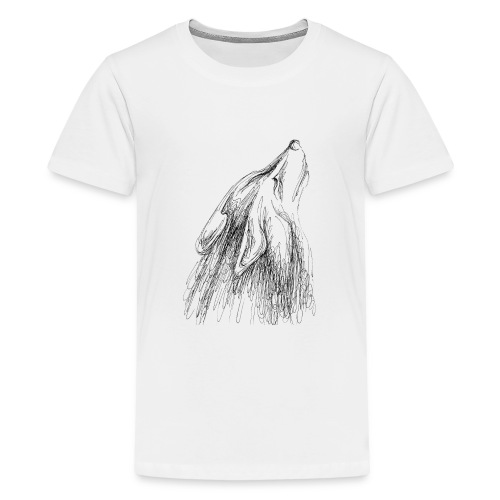 Heulender Wolf - Teenager Premium T-Shirt