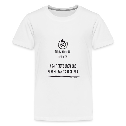 white and black - song a melody - Philosophie - Teenager Premium T-Shirt