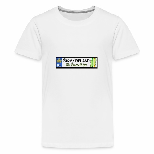 EIRE IRELAND IRL, The Emerald Isle, licence tag EU - Teenage Premium T-Shirt