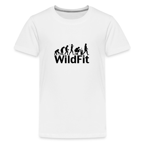 WildFit Logo Evolution in Schwarz - Teenager Premium T-Shirt