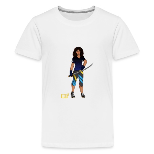 Sabre fencer - Teenage Premium T-Shirt