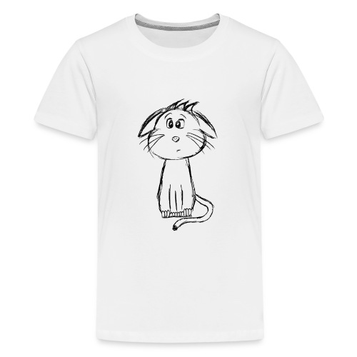 Kat kattunge sort scribblesirii - Teenager premium T-shirt