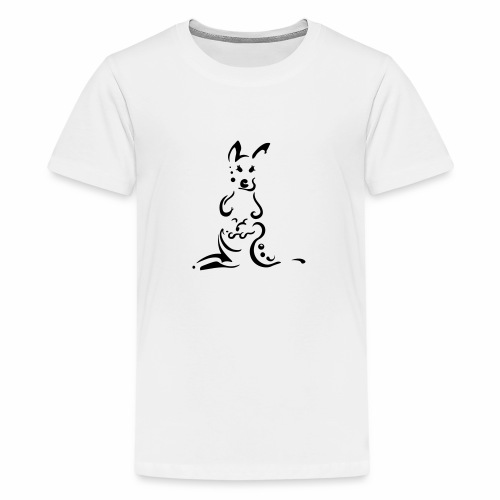Kängurus, schlankes Design Tribal - Teenager Premium T-Shirt
